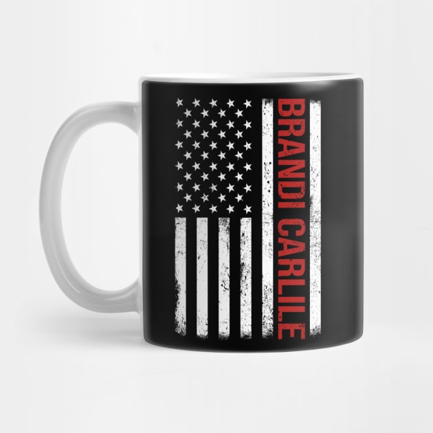 Graphic Brandi Carlile Proud Name US American Flag Birthday Gift by Intercrossed Animal 